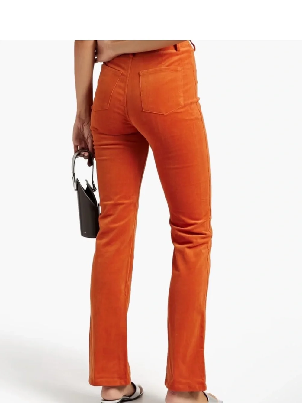BNWT The Line by K Mona Black Corduroy High-Rise Button-Fly Pants